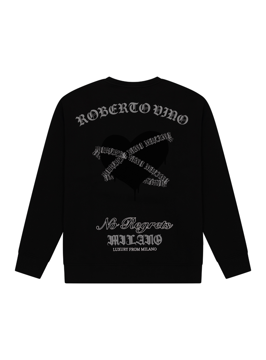 Roberto Vino Milano Heart Sweatshirt Black