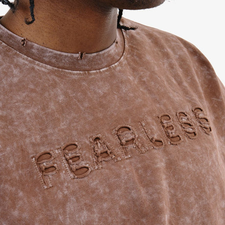 COPPER RIVET ACID WASH FEARLESS T-SHIRT MULTI COLORS