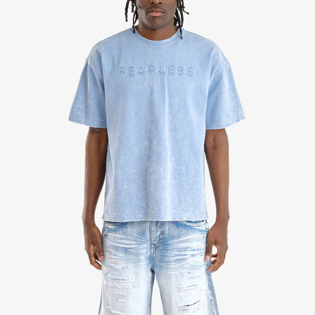 COPPER RIVET ACID WASH FEARLESS T-SHIRT MULTI COLORS