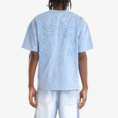 COPPER RIVET ACID WASH FEARLESS T-SHIRT MULTI COLORS