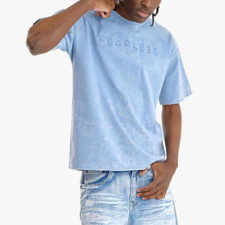 COPPER RIVET ACID WASH FEARLESS T-SHIRT MULTI COLORS