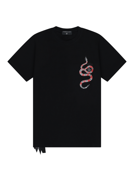 ROBERTO VINO MILANO WILD SNAKE T-SHIRT MULTI COLORS