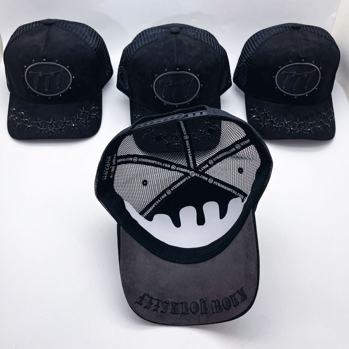 Hudson Diamond 777 Suede Trucker Hat Multi Colors