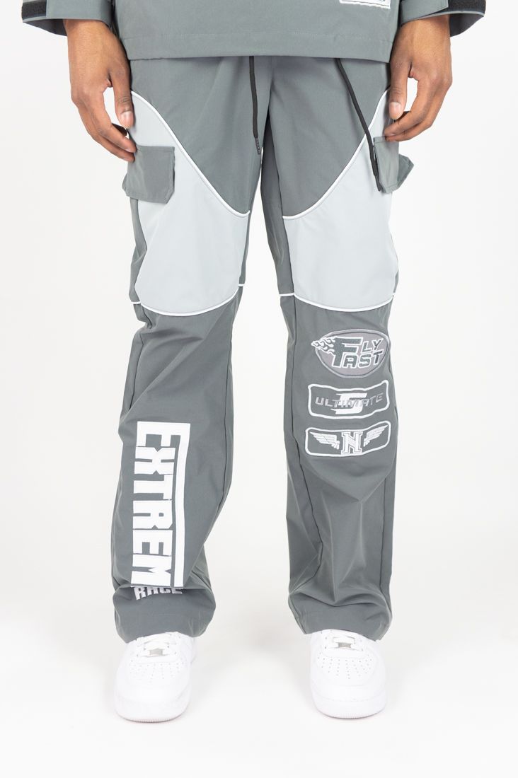 Rebel Minds Racing Anorak Nylon Stacked Jogger Multi Colors