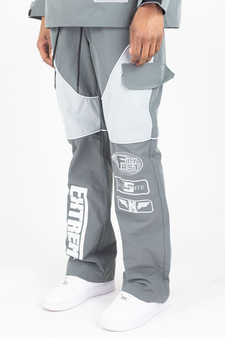 Rebel Minds Racing Anorak Nylon Stacked Jogger Multi Colors