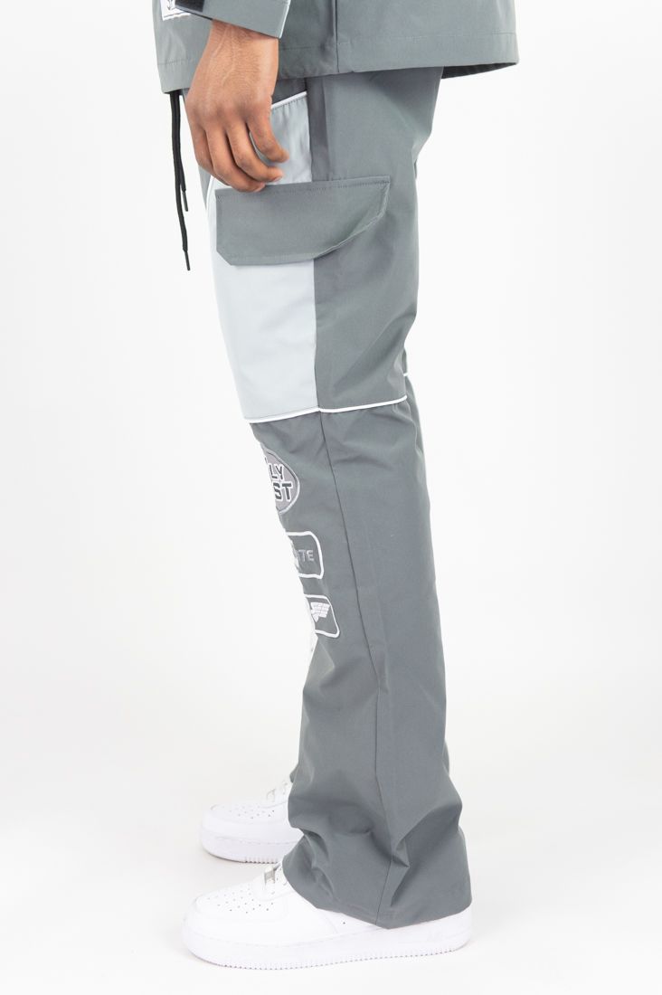 Rebel Minds Racing Anorak Nylon Stacked Jogger Multi Colors