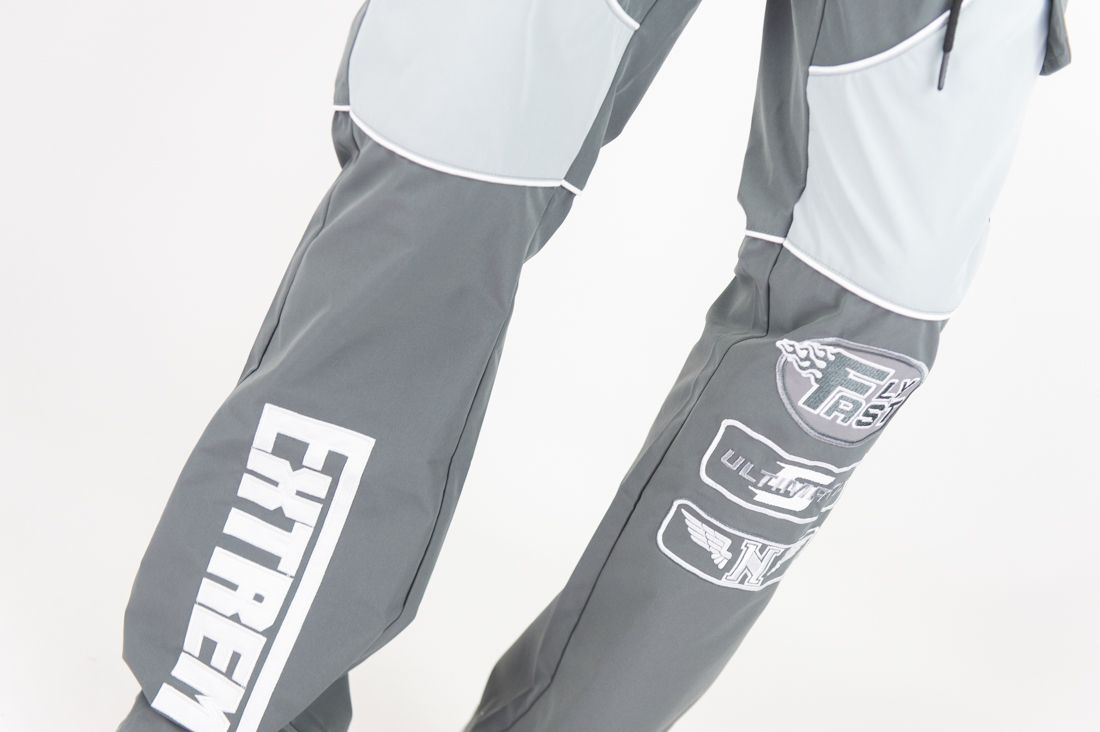 Rebel Minds Racing Anorak Nylon Stacked Jogger Multi Colors