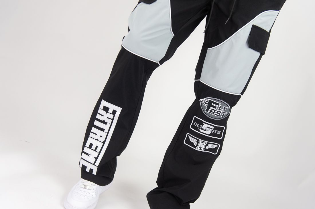 Rebel Minds Racing Anorak Nylon Stacked Jogger Multi Colors