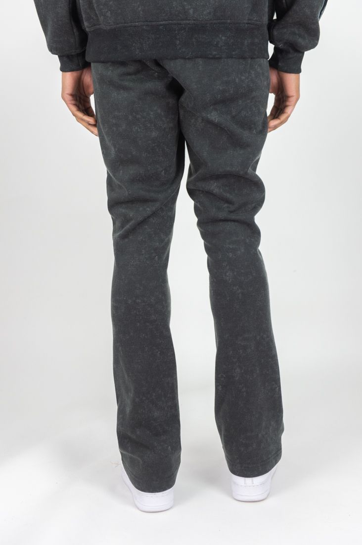 Rebel Minds Flame Scull Acid Wash Stacked Jogger Multi Colors