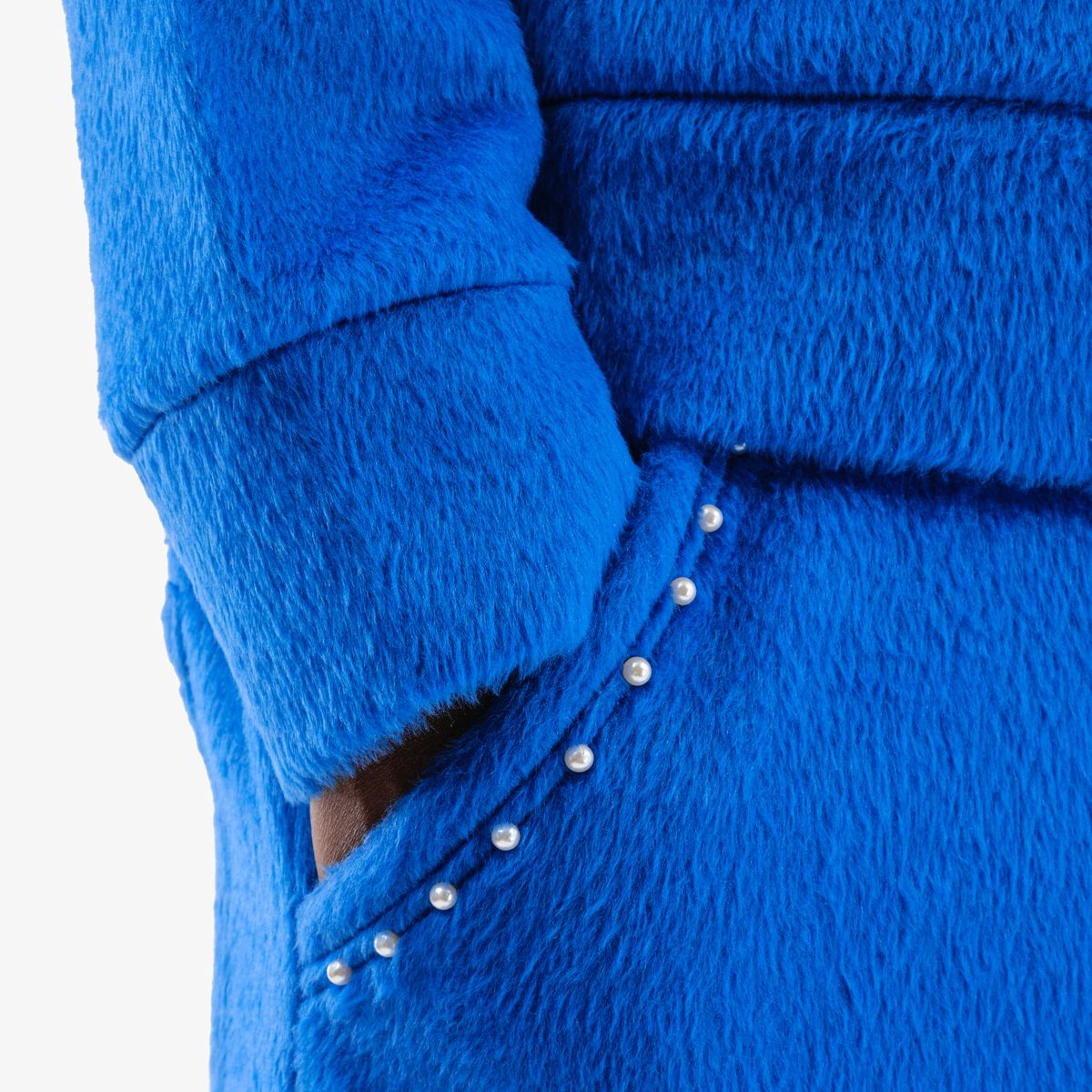 COPPER RIVET MOHAIR EMBROIDERY STACKED SWEATPANTS MULTI COLORS