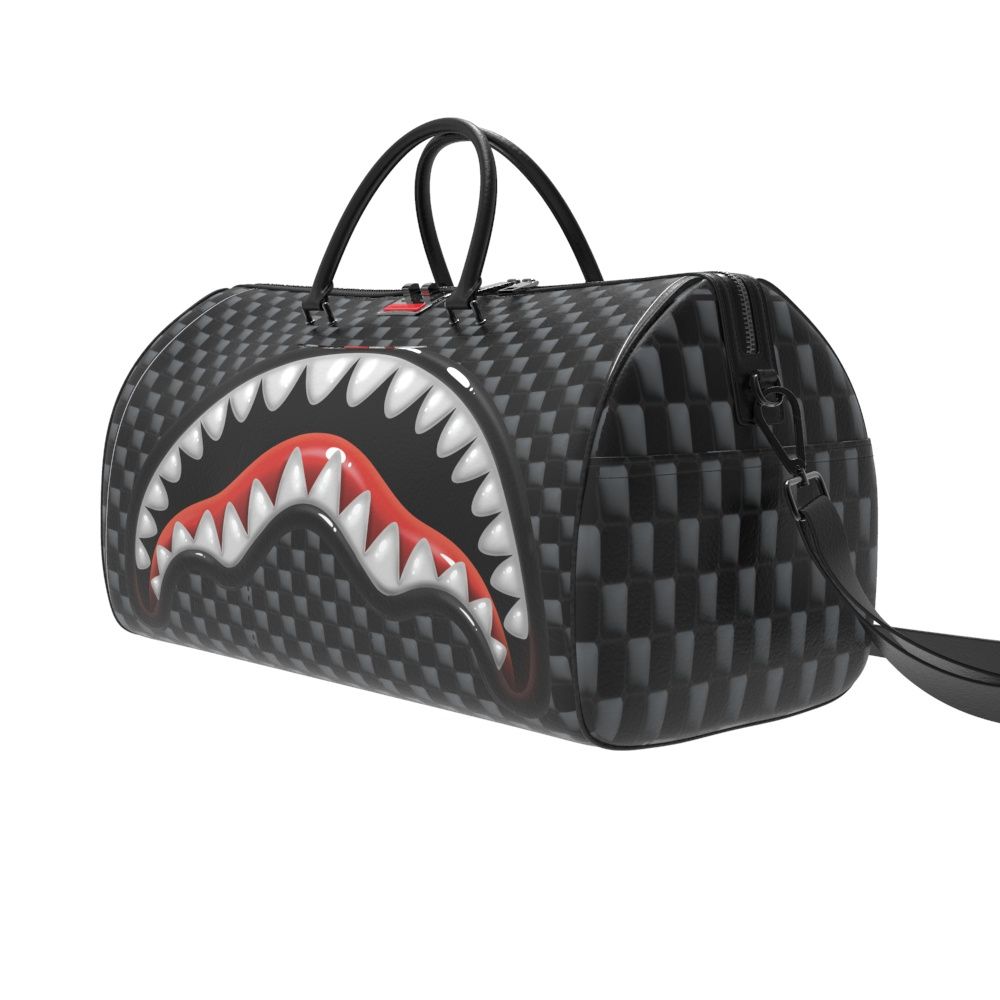 Sprayground Shark In Paris Balloon Large Black Duffle
