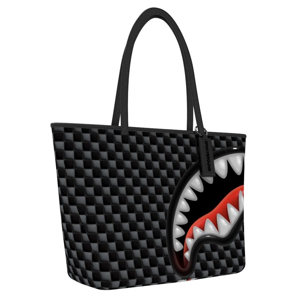 Sprayground Shark In Paris Black Balloon Shark Tote