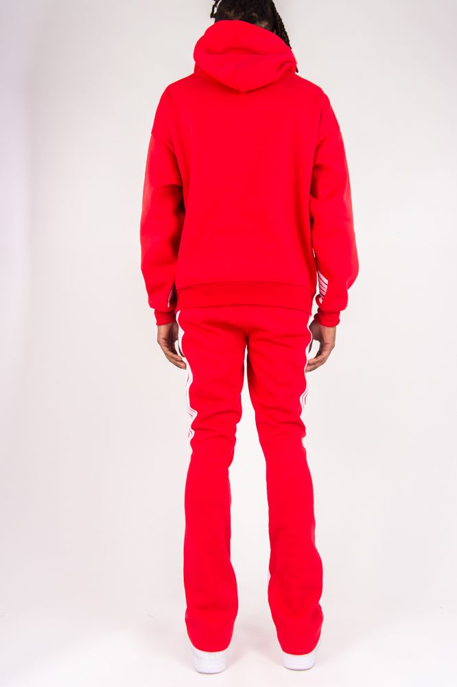 Rebel Minds Fleece Five Bent Stripes Jogger Set