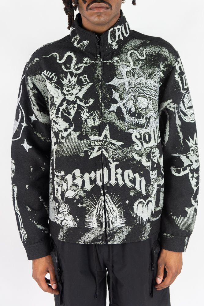 Rebel Minds Angels Tapestry Jacket Multi Colors