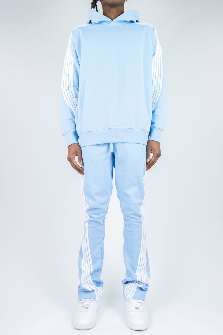 Rebel Minds Fleece Five Bent Stripes Jogger Set