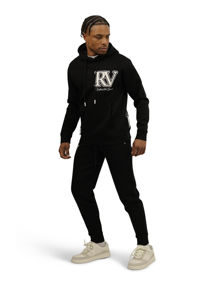 Roberto Vino Milano Big Writing Hoodie Black