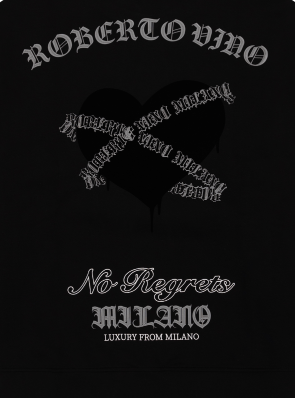 Roberto Vino Milano Heart Sweatshirt Black