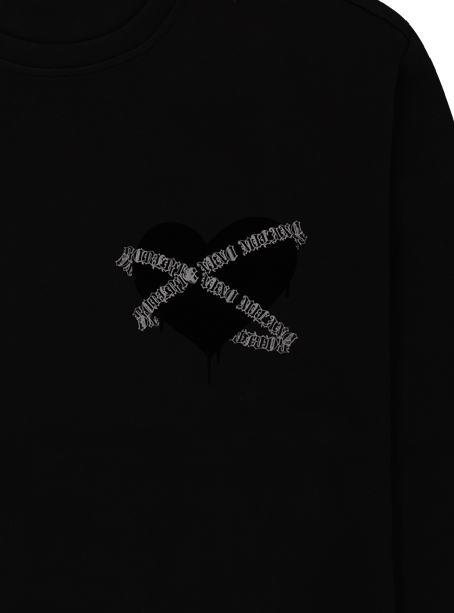 Roberto Vino Milano Heart Sweatshirt Black
