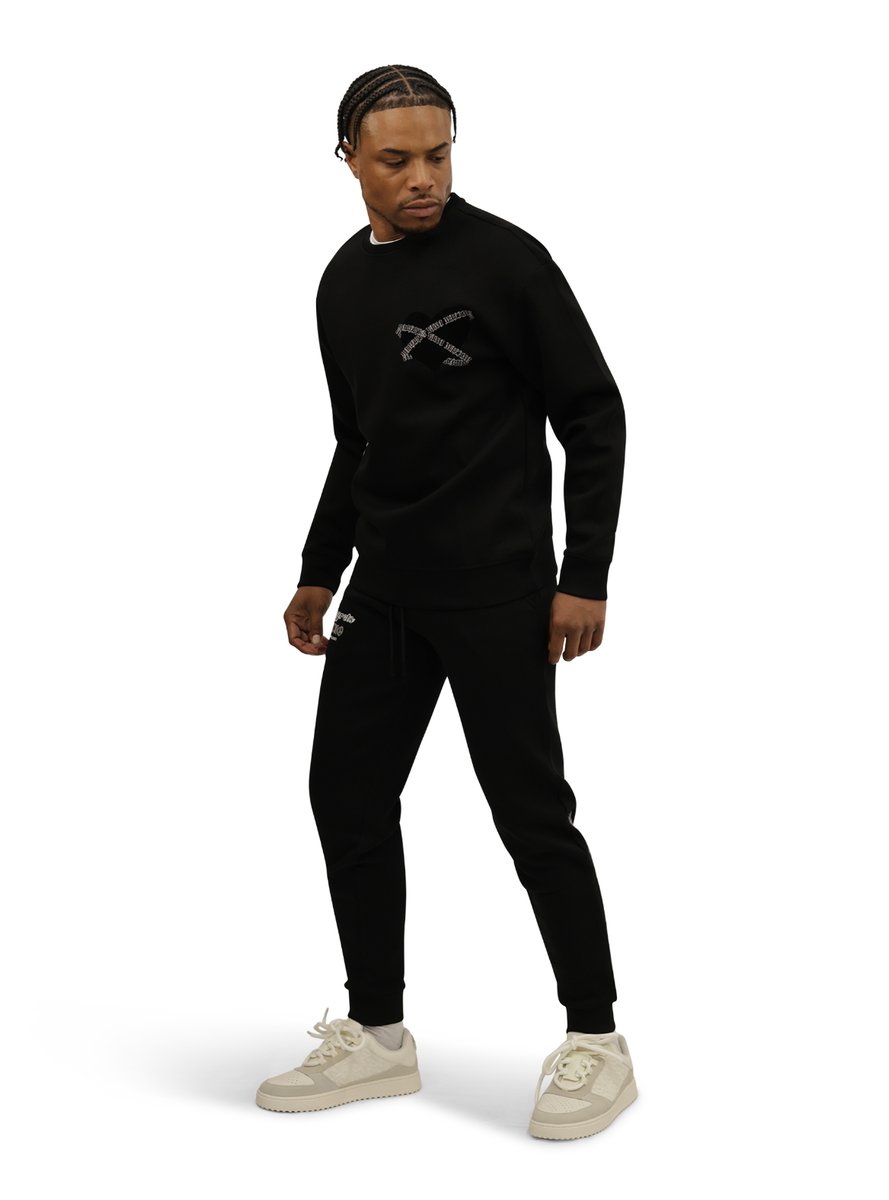 Roberto Vino Milano Heart Sweatshirt Black
