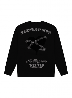 Roberto Vino Milano Heart Sweatshirt Black