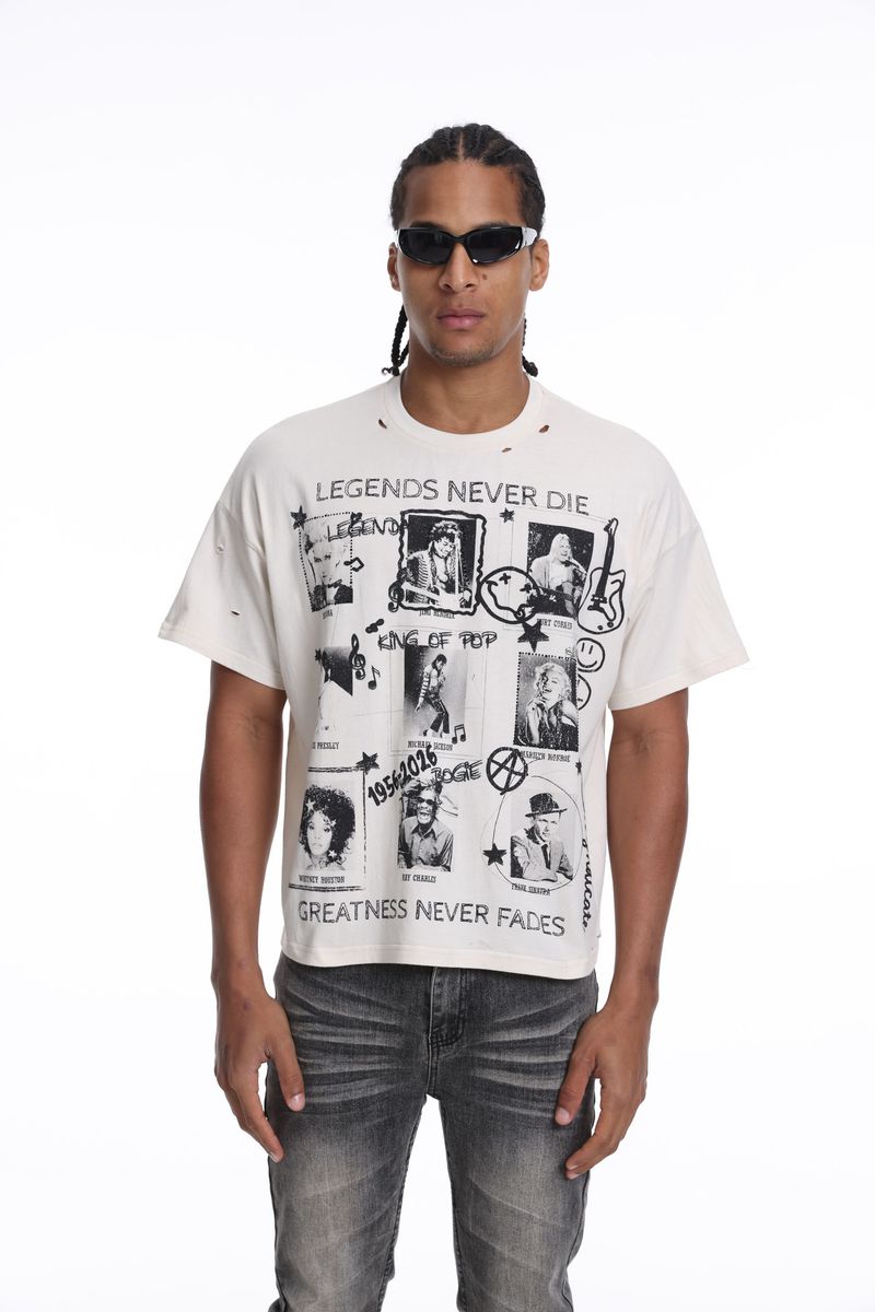 Syndicate Legend Never Die Cropped T-Shirt Multi Colors