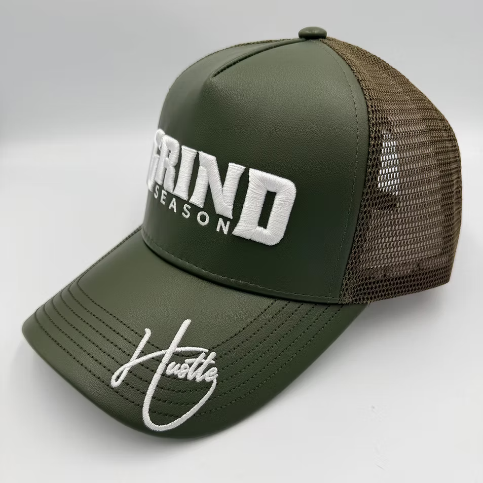Grind Season Leather Trucker Hat Multi Colors