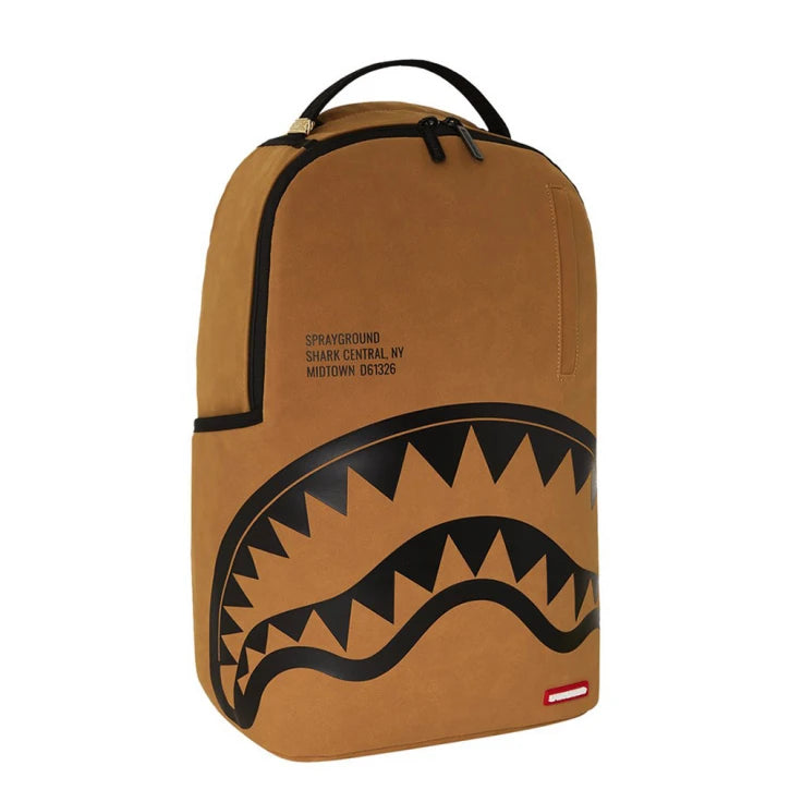 SPRAYGROUND SHARK CENTRAL DLX-FAUX SUEDE BACKPACK