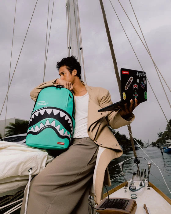 SprayGround Shark Central Bubbly Turq Dlxsv Backpack
