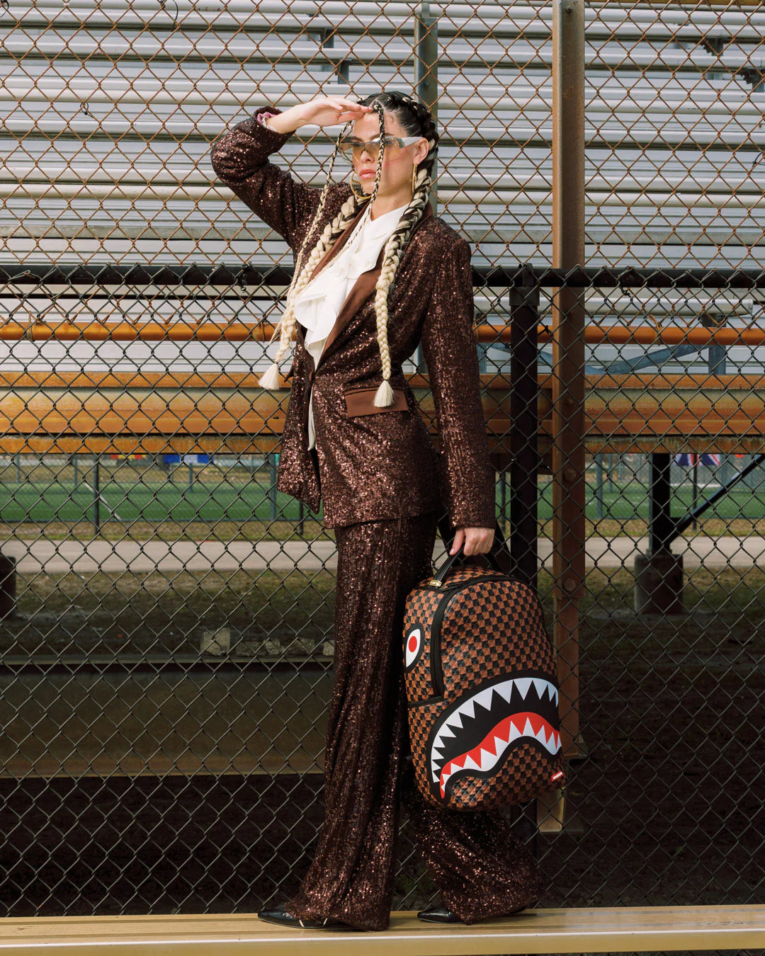 SprayGround Shark In Paris Pyramid Dlxs Backpack