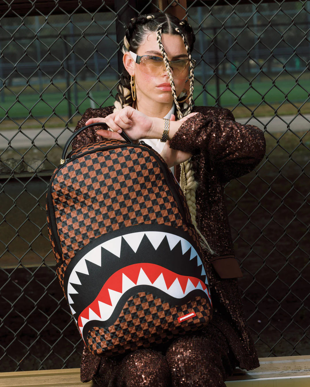 SprayGround Shark In Paris Pyramid Dlxs Backpack