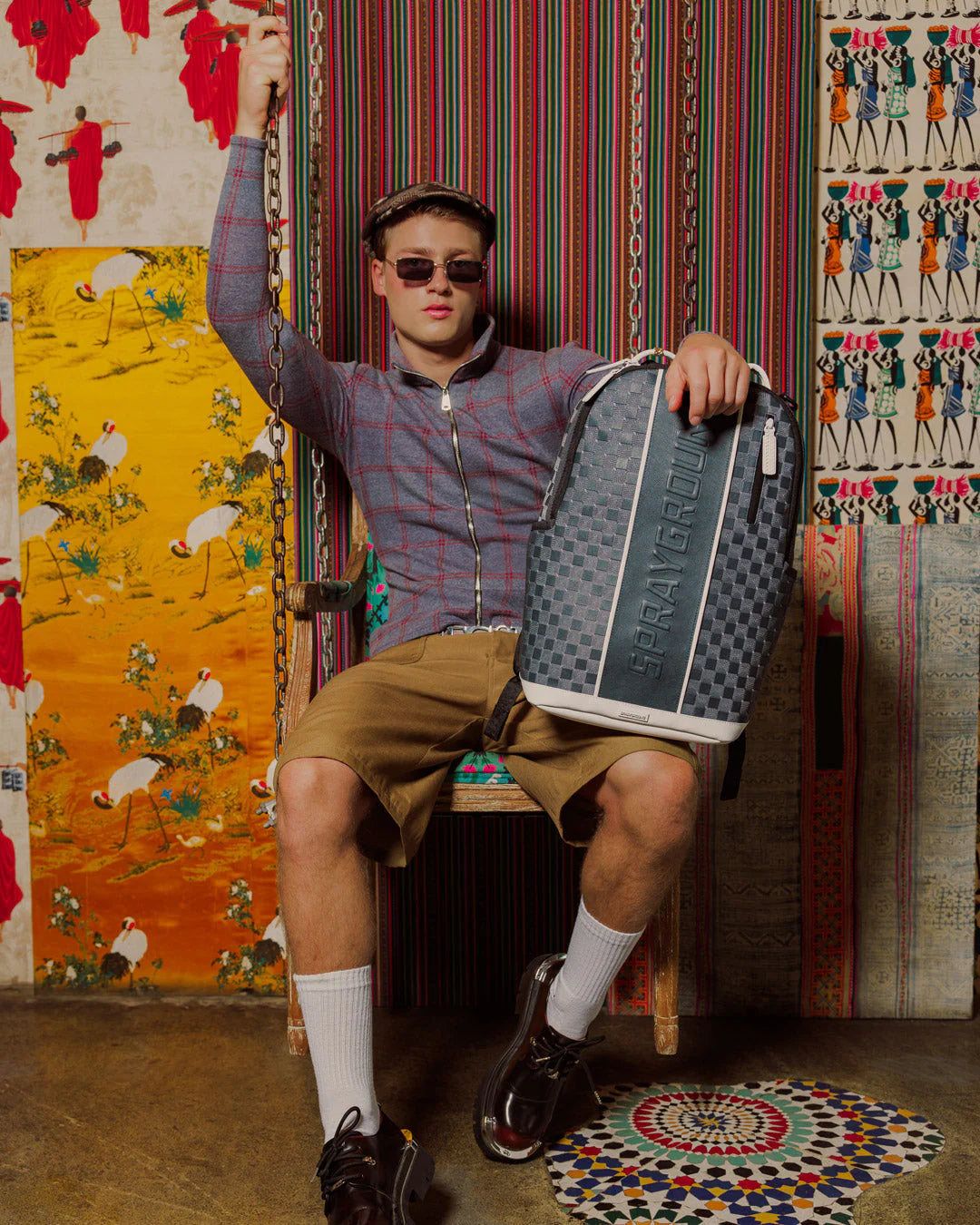 Sprayground Upscale Check Backpack