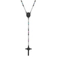 Two Tone Black And Multi Color Ip Stainless Steel Rosary