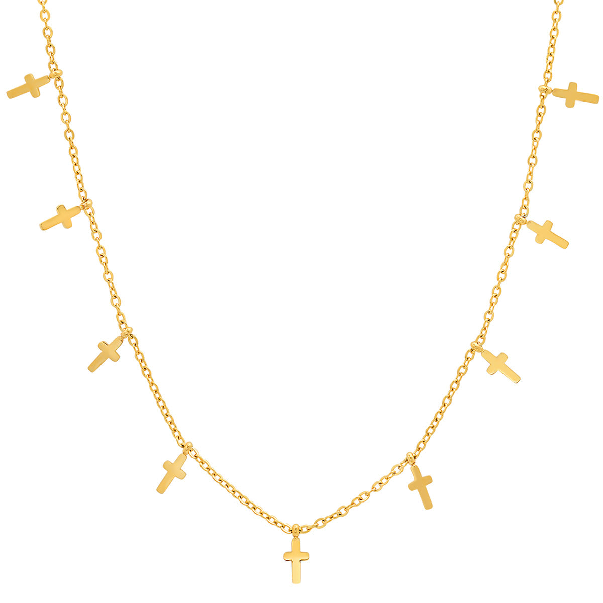 Ladies Stainless Steel Cross Charms Necklace