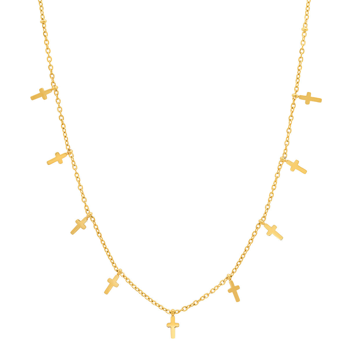 Ladies Stainless Steel Cross Charms Necklace