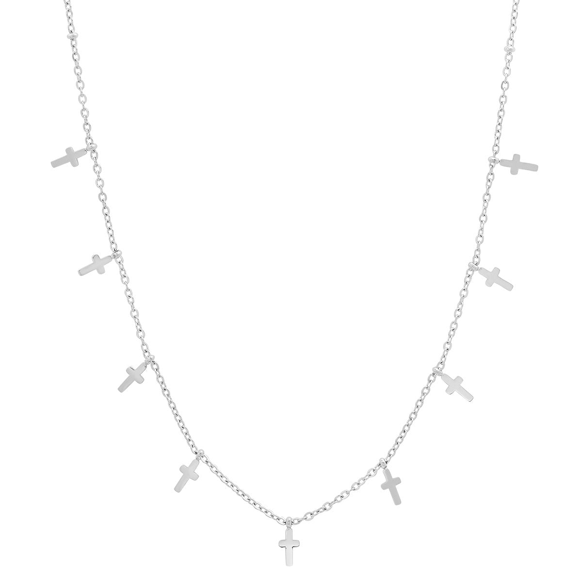 Ladies Stainless Steel Cross Charms Necklace