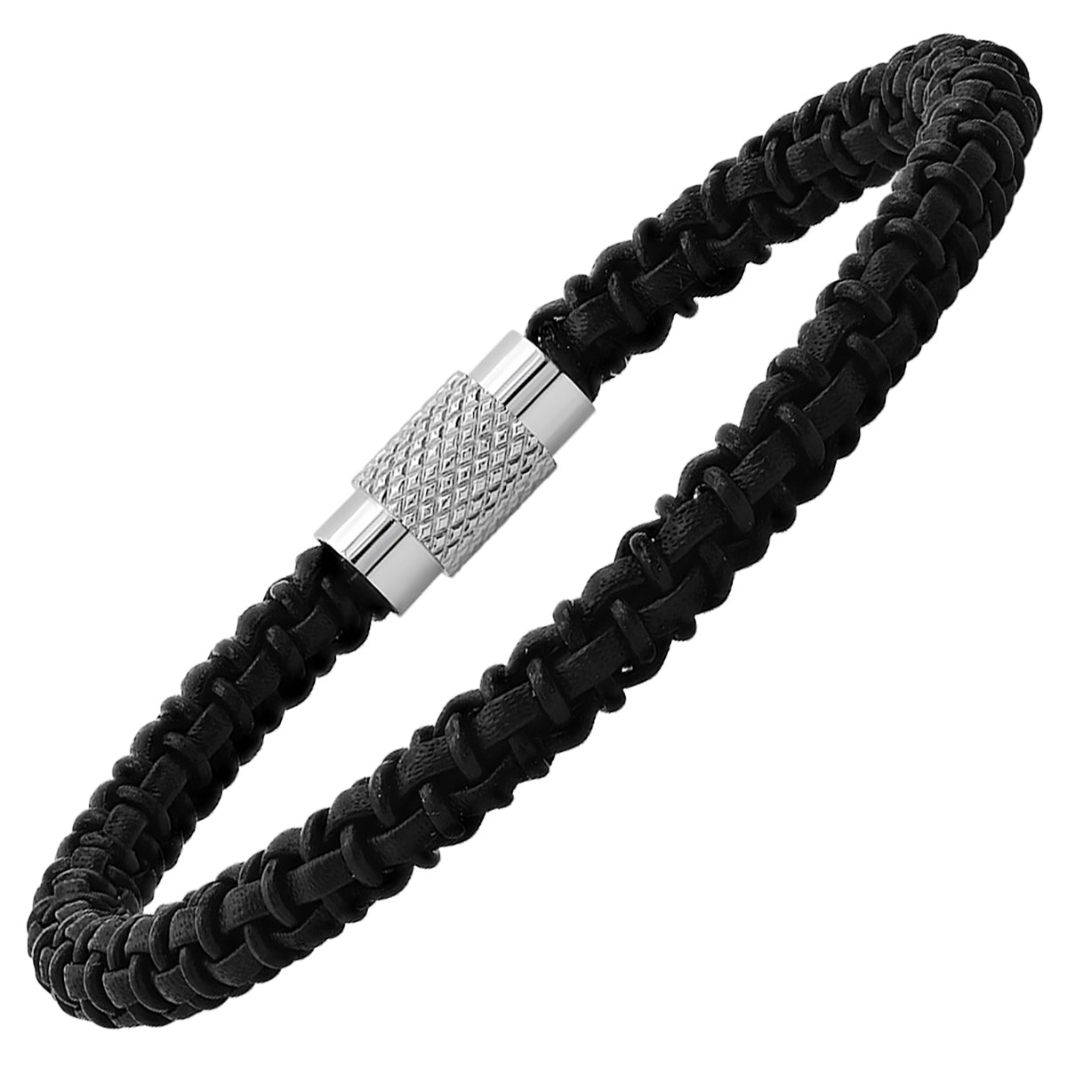 Criss-Cross Braided Knot Leather Bracelet