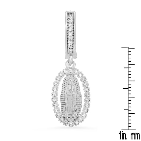 Steeltime Unisex Iced Out Huggie Charm Pendant