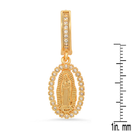 Steeltime Unisex Iced Out Huggie Charm Pendant