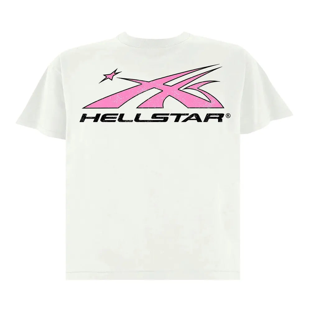 Hellstar Sport Logo T-Shirt 'White/Pink'