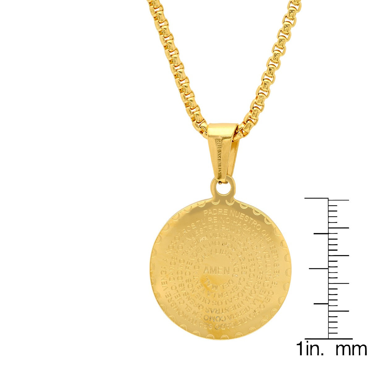 Padre Nuestro Prayer with Simulated Diamonds