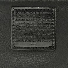 SteelTime Unisex Leather Crossbody Bag With Serenity Prayer