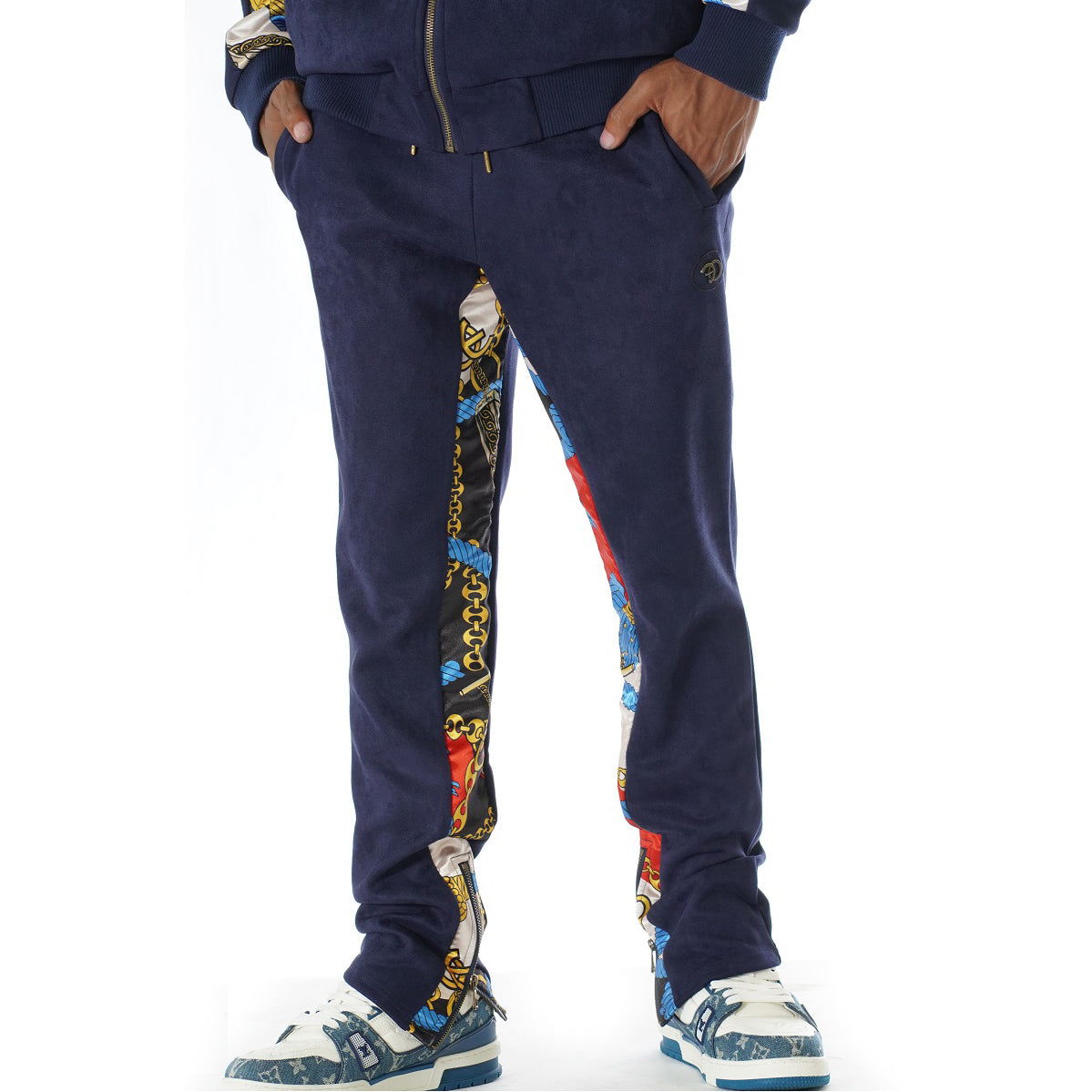 Frost Original F5220 Alonzo Suede Reversible Jacket Set - Navy