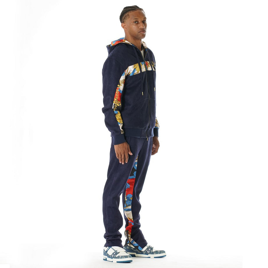 Frost Original F5220 Alonzo Suede Reversible Jacket Set - Navy