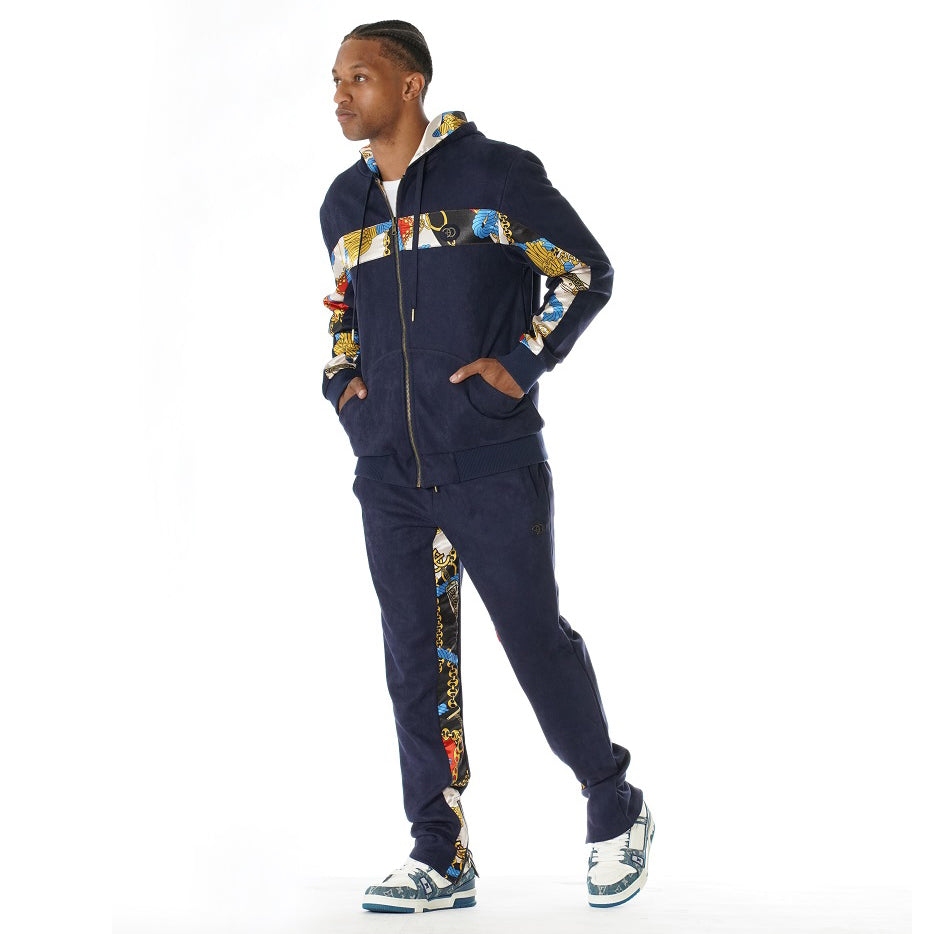 Frost Original F5220 Alonzo Suede Reversible Jacket Set - Navy