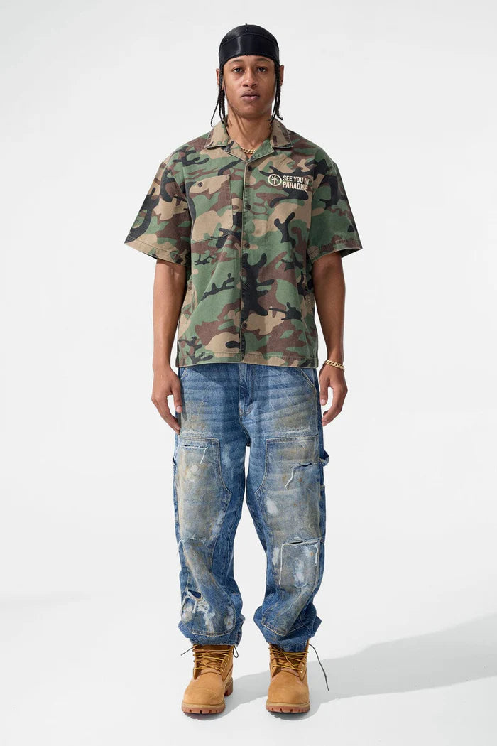 JORDAN CRAIG SYIP VINTAGE S/S WORK SHIRT VINTAGE CAMO