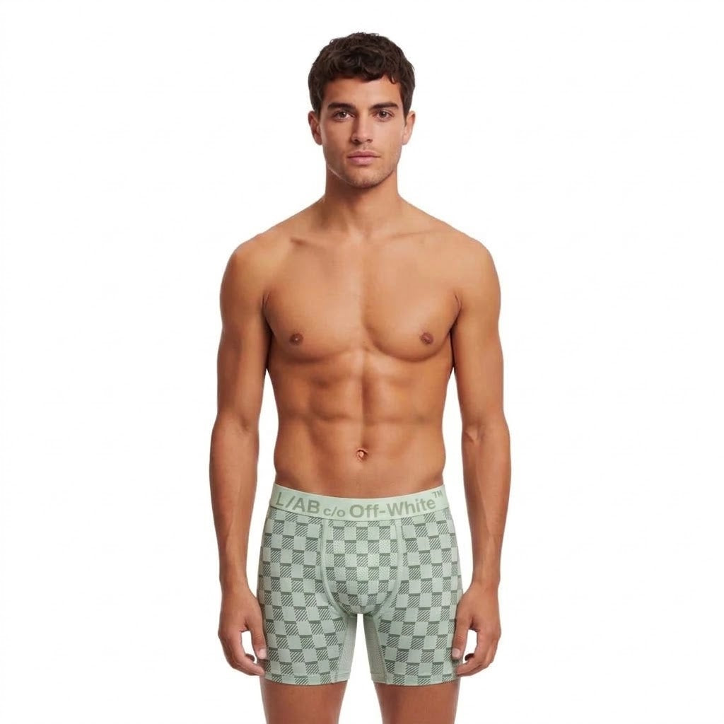 L/AB CO Off-White Horizonal Repeat Clamp Dias AOP Boxer