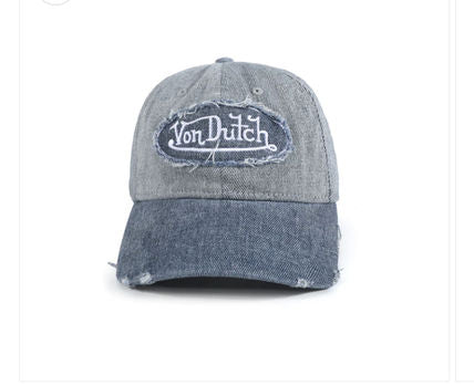 Von Dutch Distressed Jean Trucker Hat