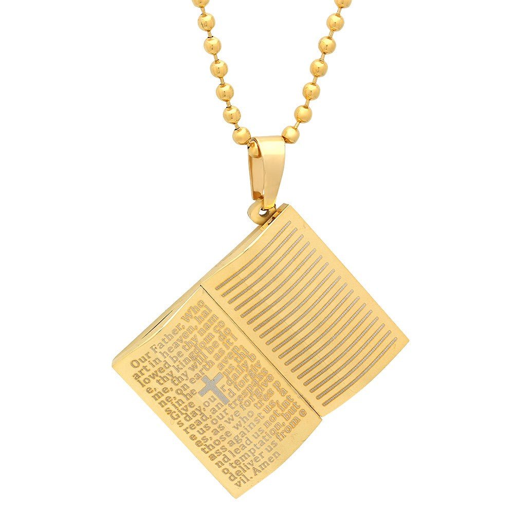 Our Father Prayer Book Pendant