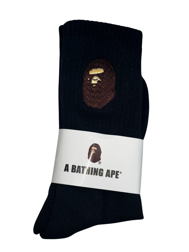 BAPE Black And Brown Ape Sock