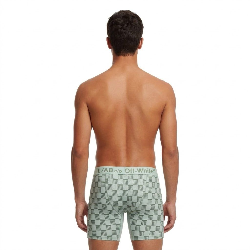 L/AB CO Off-White Horizonal Repeat Clamp Dias AOP Boxer